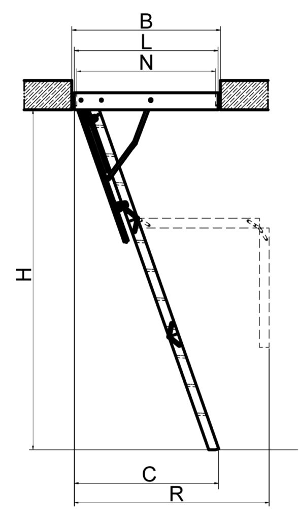 Схема лестницы Fakro